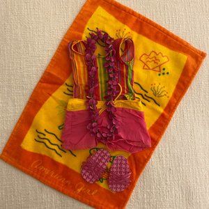 1990s Vintage Pleasant Company American Girl Doll Beach Outfit and Accessories